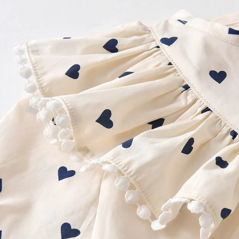 100% Cotton Polka Dot Triangle Romper with Headband