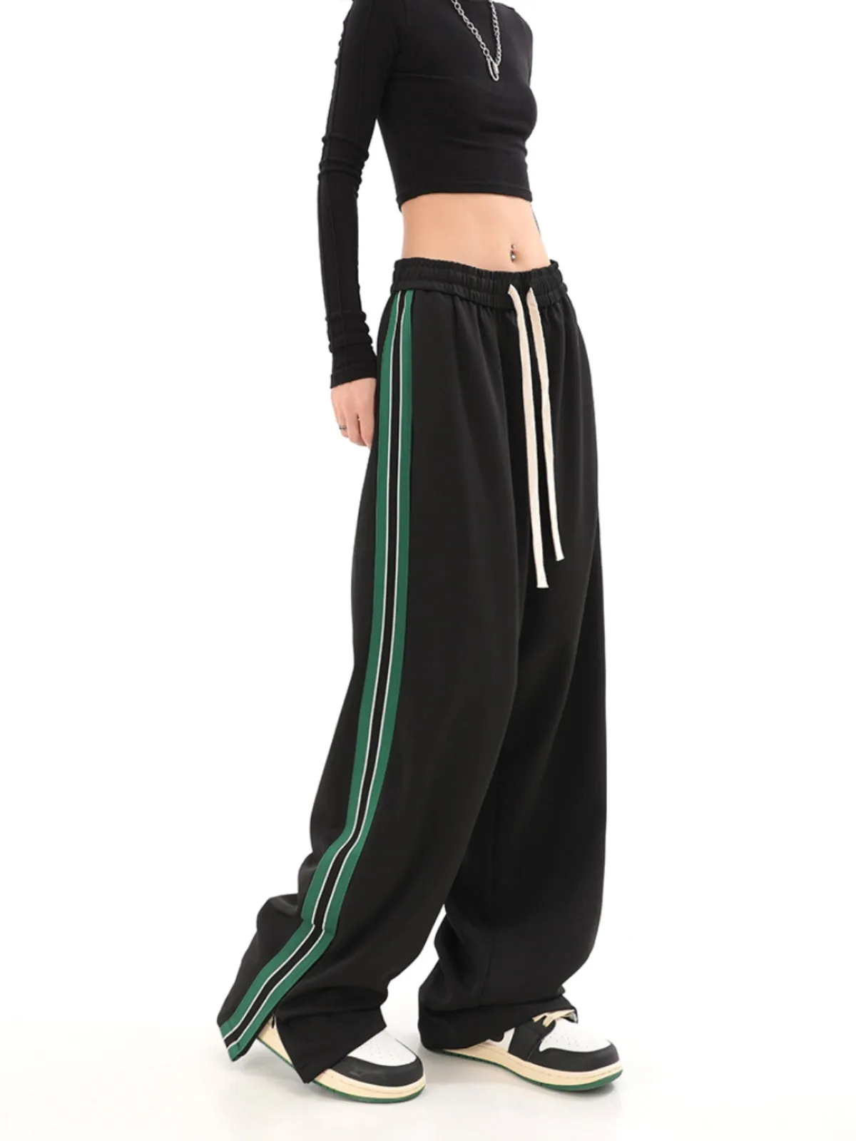【23s August.】Striped High Waist Sweatpants