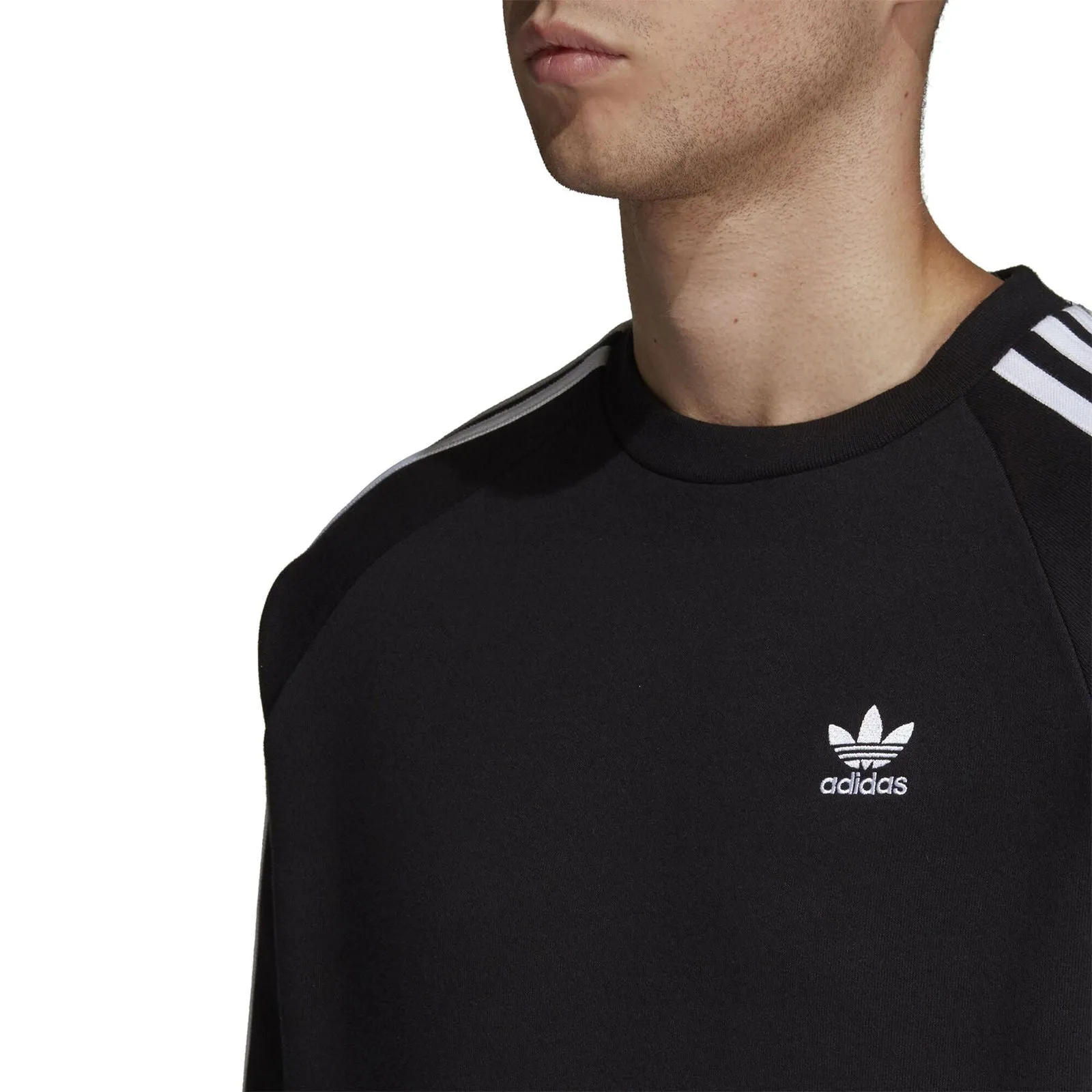 adidas Originals 3-Stripes Crewneck Sweatshirt - Black