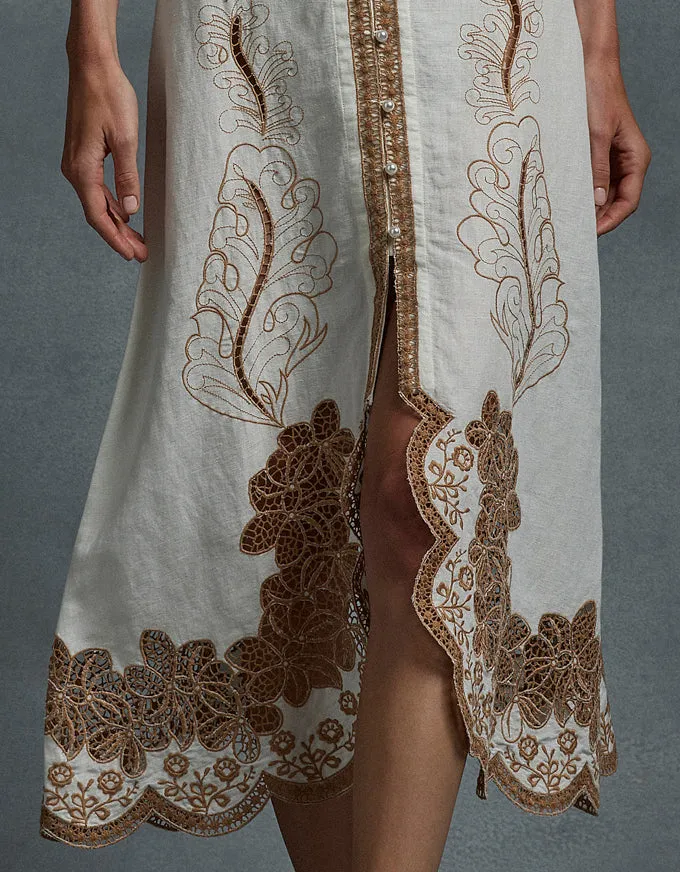 Alma Midi Dress Ivory