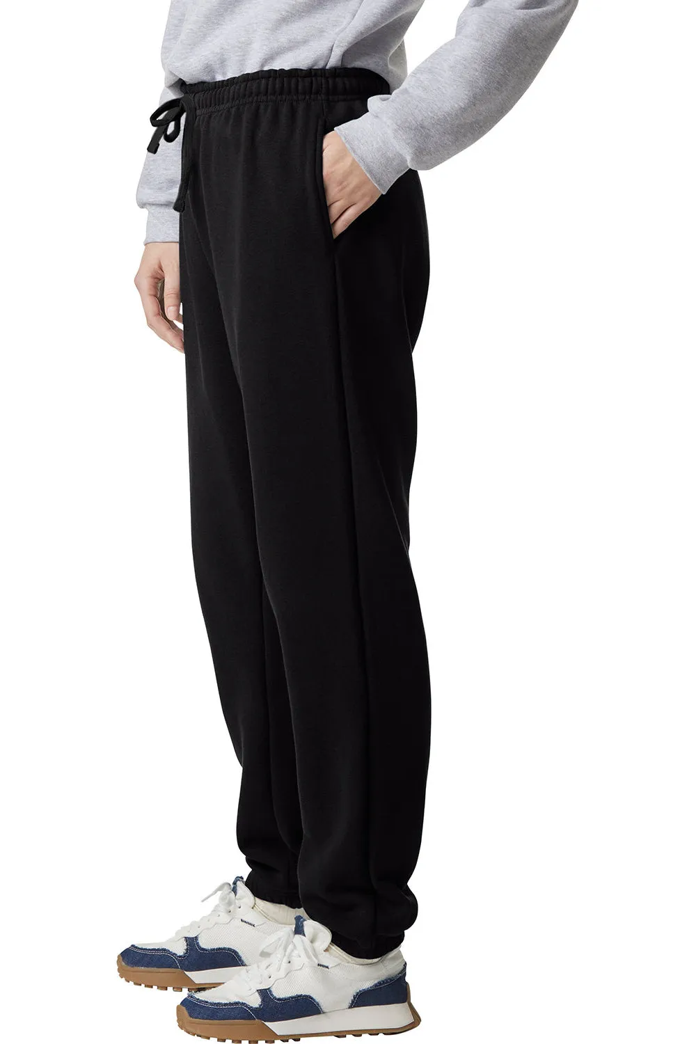 American Apparel Mens ReFlex Fleece Sweatpants w/ Pockets - Black