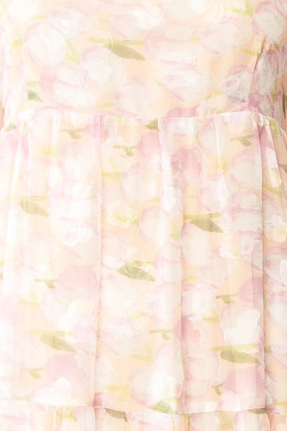 Anania | Shimmery Floral Midi Dress