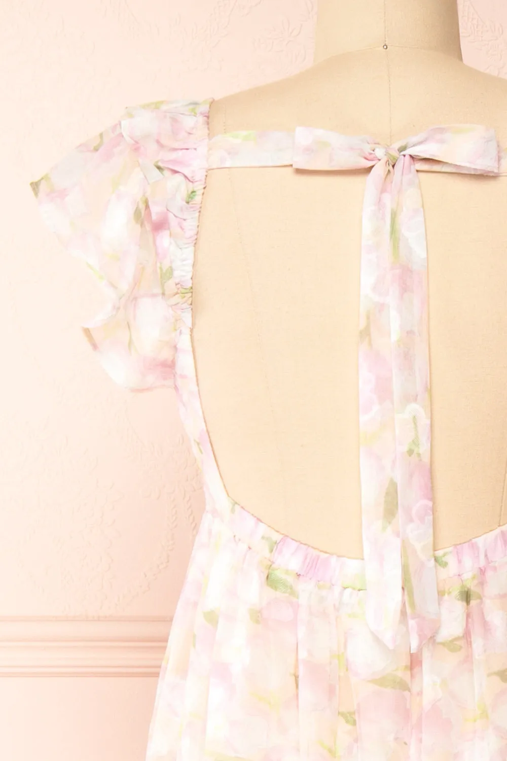 Anania | Shimmery Floral Midi Dress