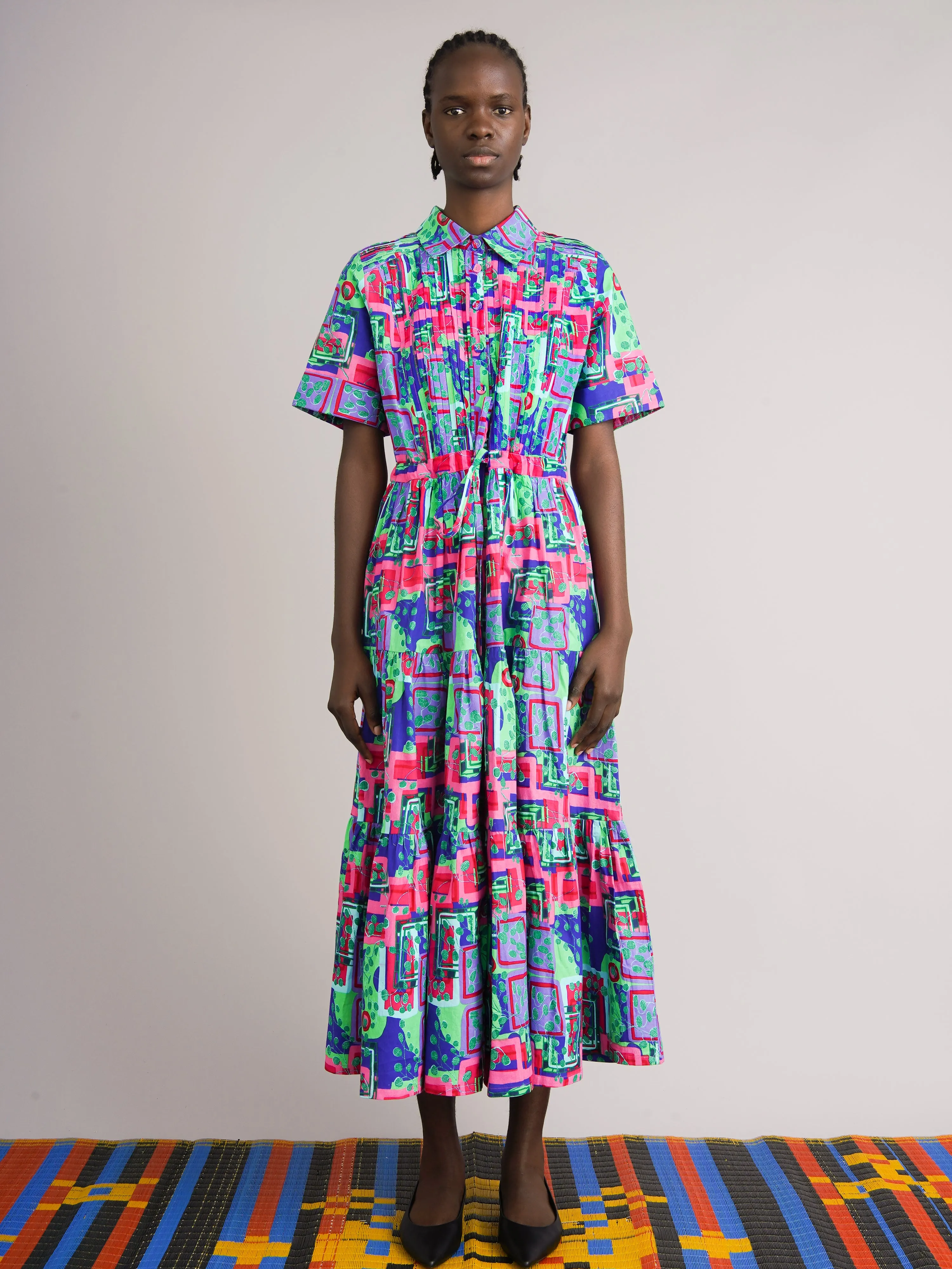 Ayodele Pink Drawstring Dress