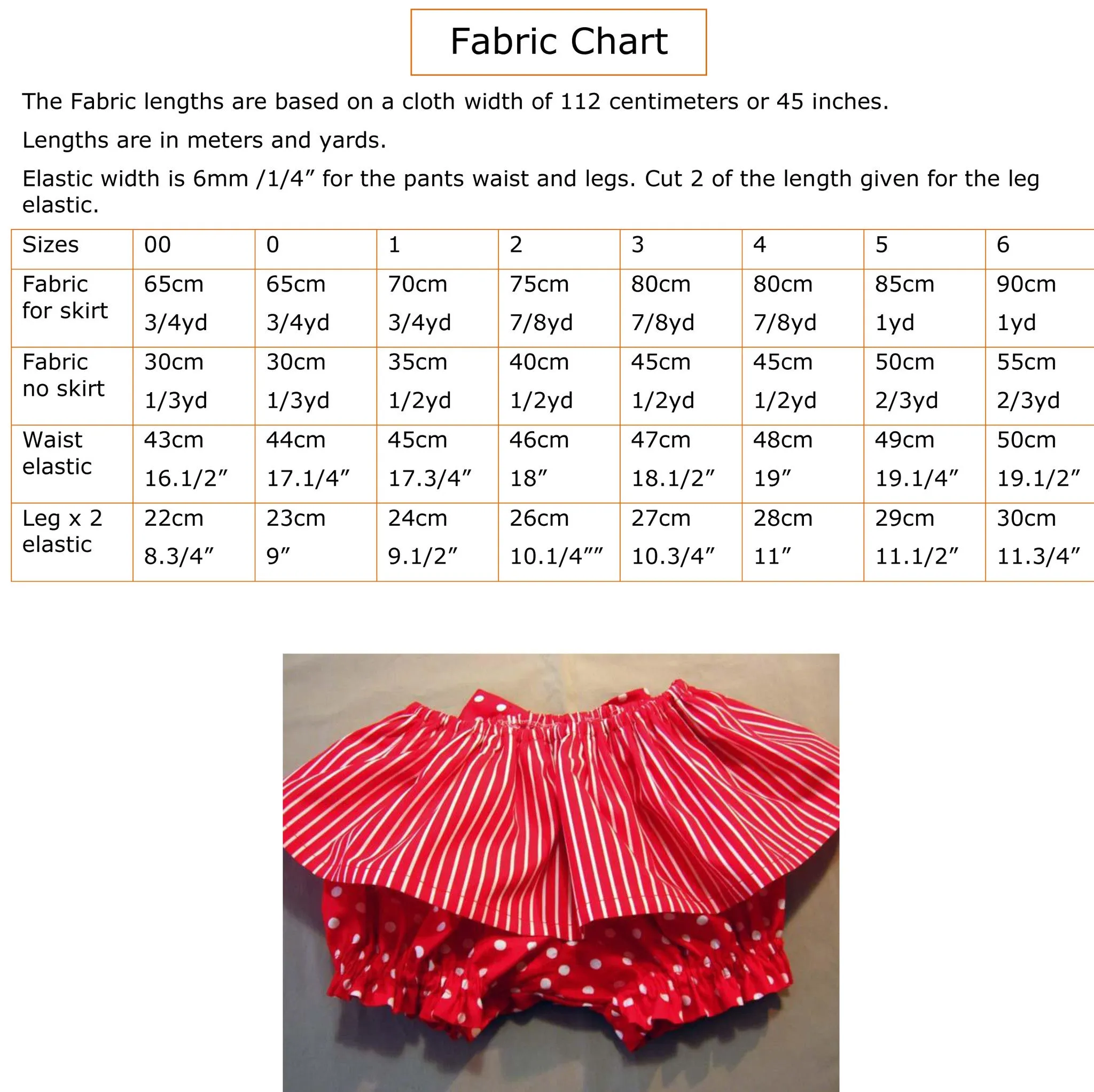 Baby bloomers/ diaper cover sewing pattern  FANCY PANTS sizes 3 mths to 6 yrs