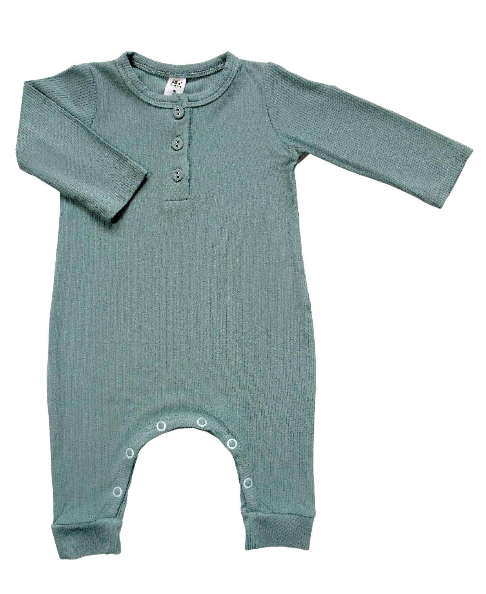 Bamboo Ribbed Long Sleeve Romper