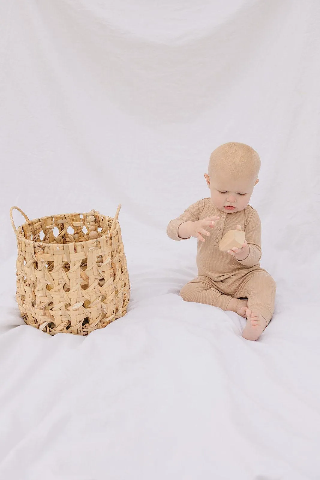 Bamboo Ribbed Long Sleeve Romper