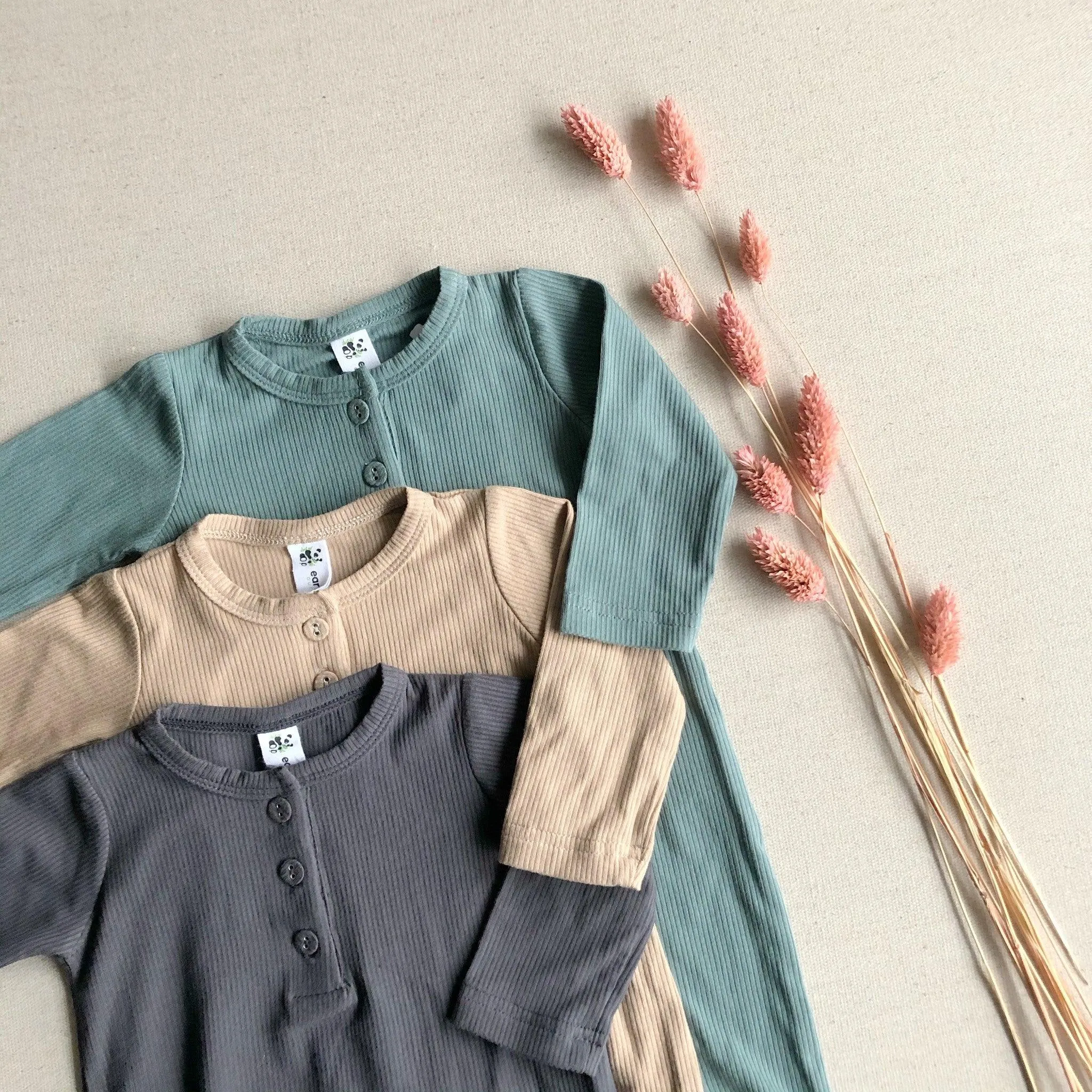 Bamboo Ribbed Long Sleeve Romper