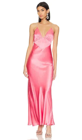 Bardot Capri Diamonte Slip Dress in Pink
