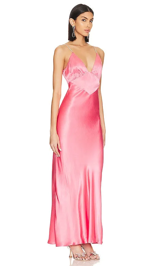 Bardot Capri Diamonte Slip Dress in Pink