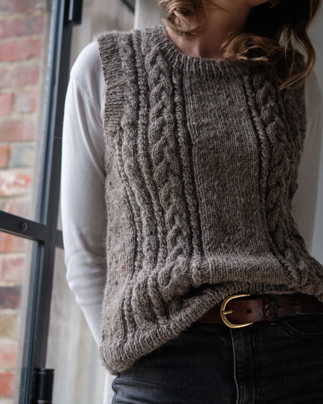 Bibico - Amita Knitted Wool Vest - Light Brown
