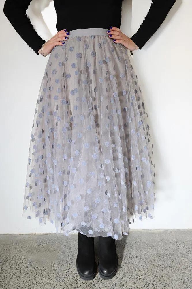 C.Reed Swan Lake Tulle Skirt Silver Spot