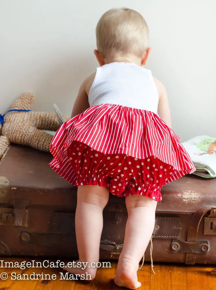 Diaper cover/bloomers baby pants sewing pattern  FANCY PANTS sizes 3 mths to 6 yrs