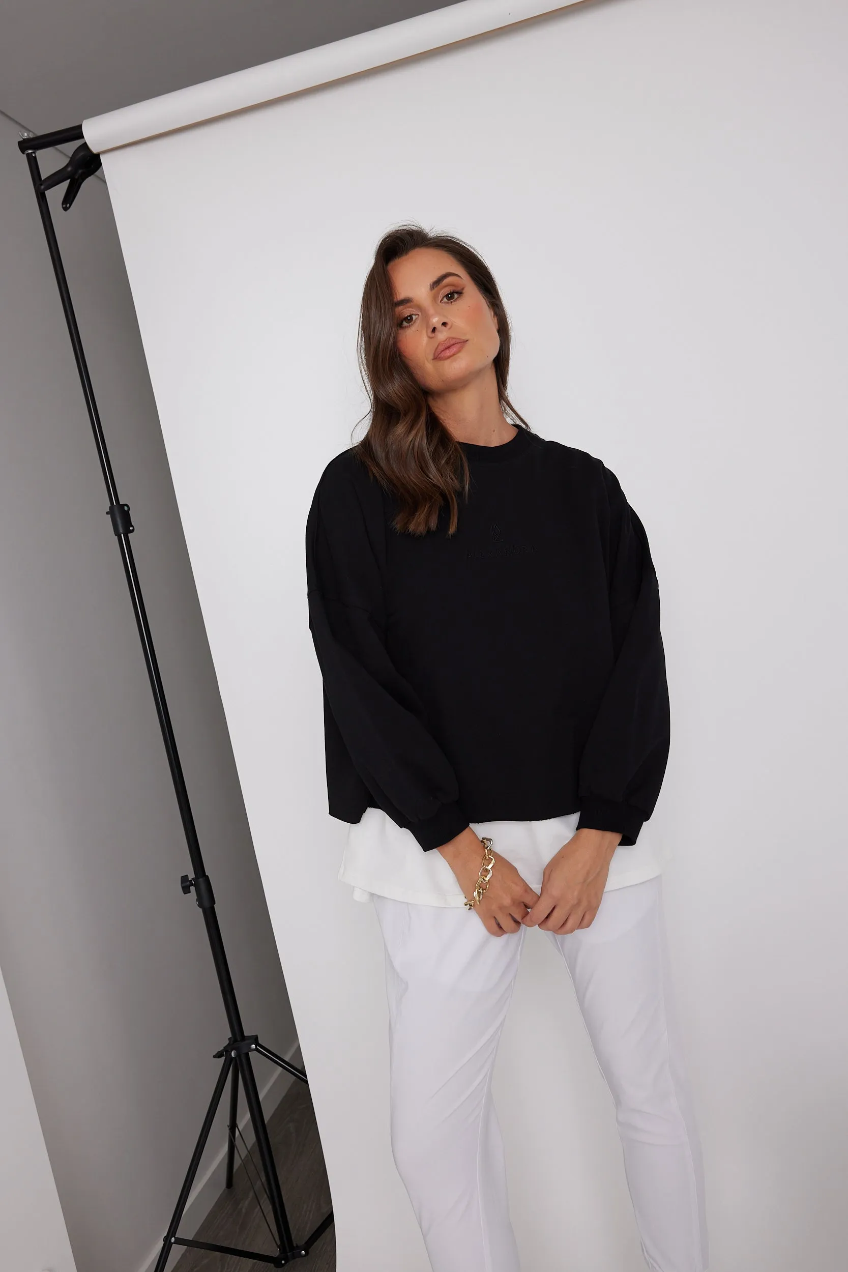 EDEN Long Sleeve Top Black