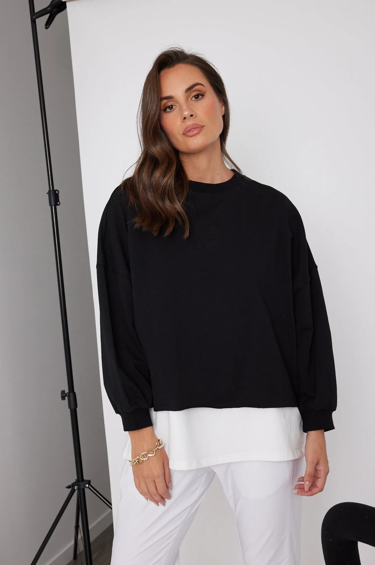 EDEN Long Sleeve Top Black