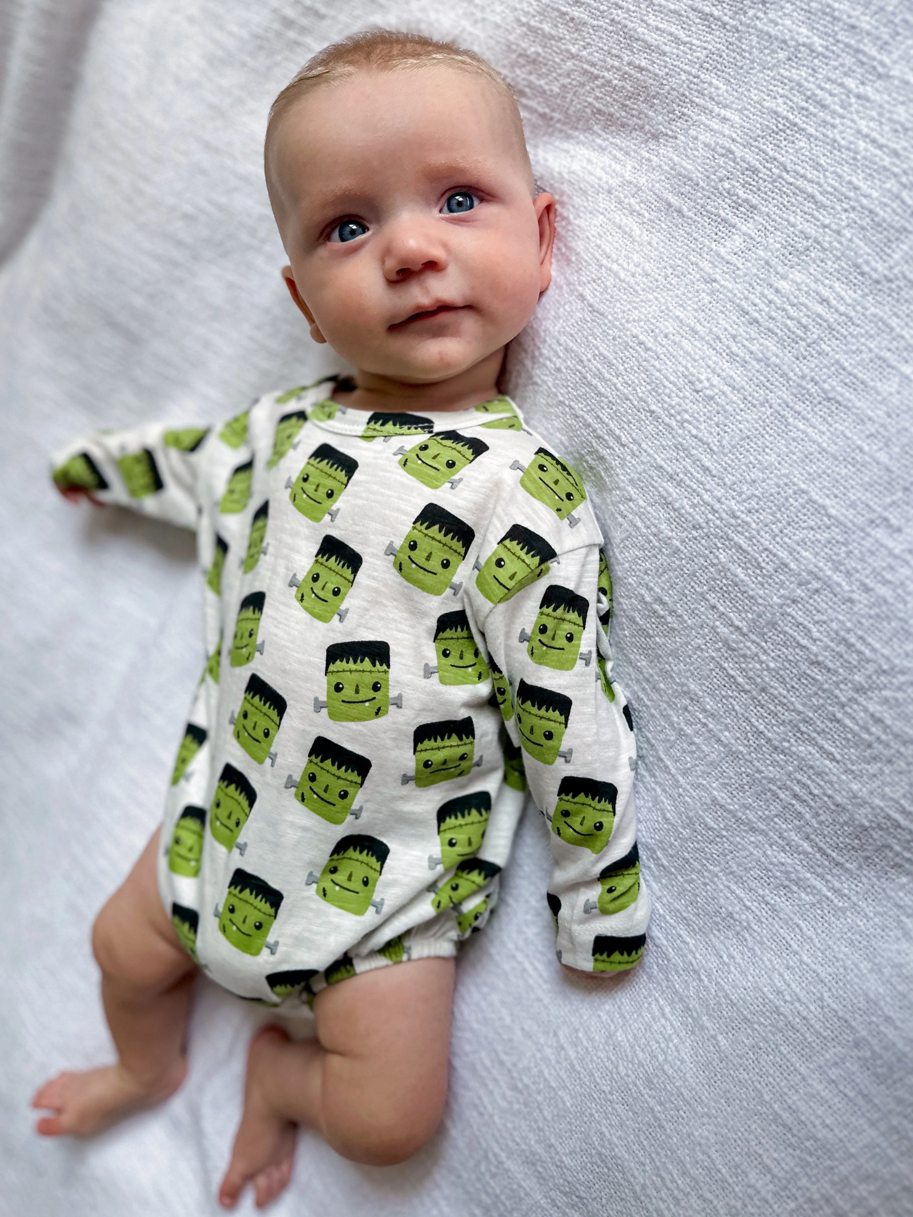 Halloween Monster / Organic Long Sleeve T-Shirt Bubble