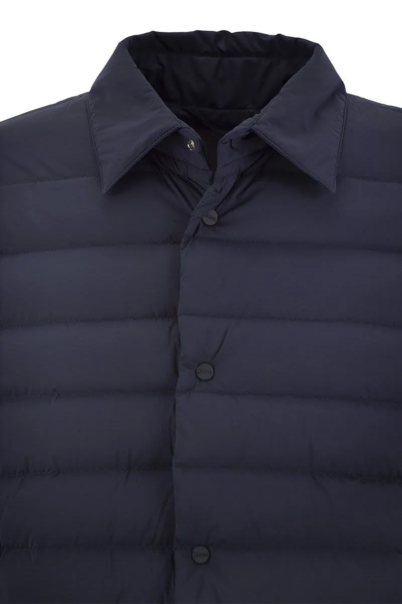 HERNO Men's Lightweight Packable Shirt Jacket