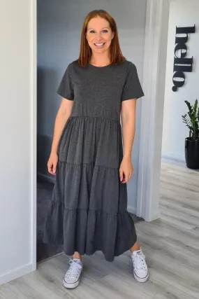 Homelee Kendall Dress Charcoal
