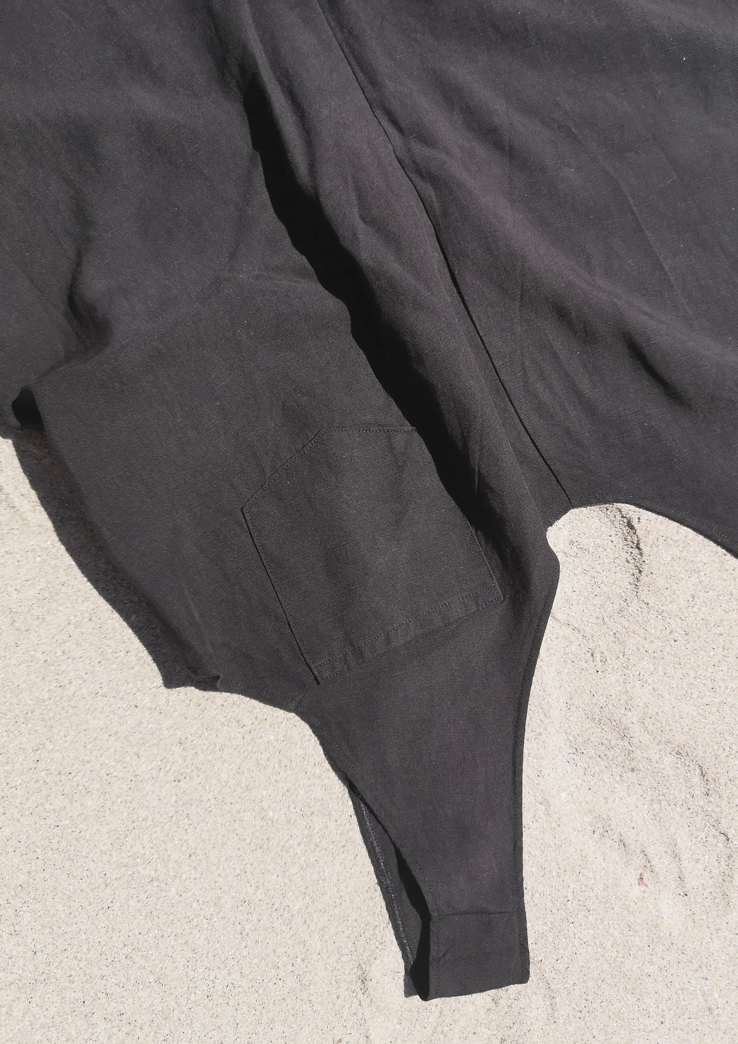 HOMEMADE - JUMPSUIT WIDE - TENCEL - black