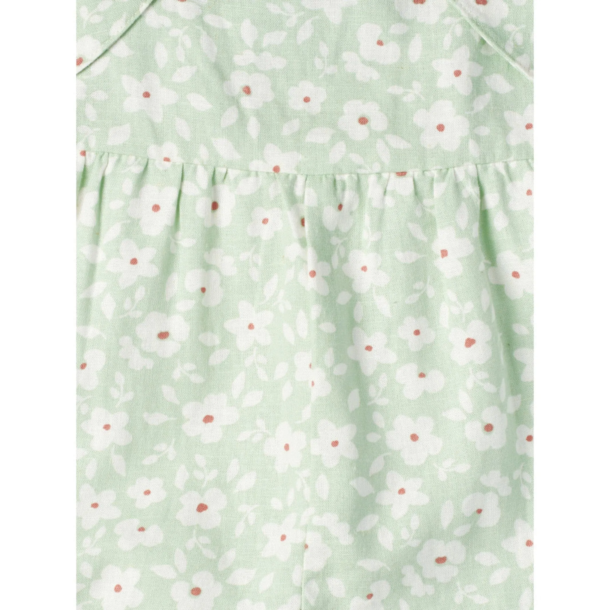 Infant and Toddler Girls Mint Floral Romper
