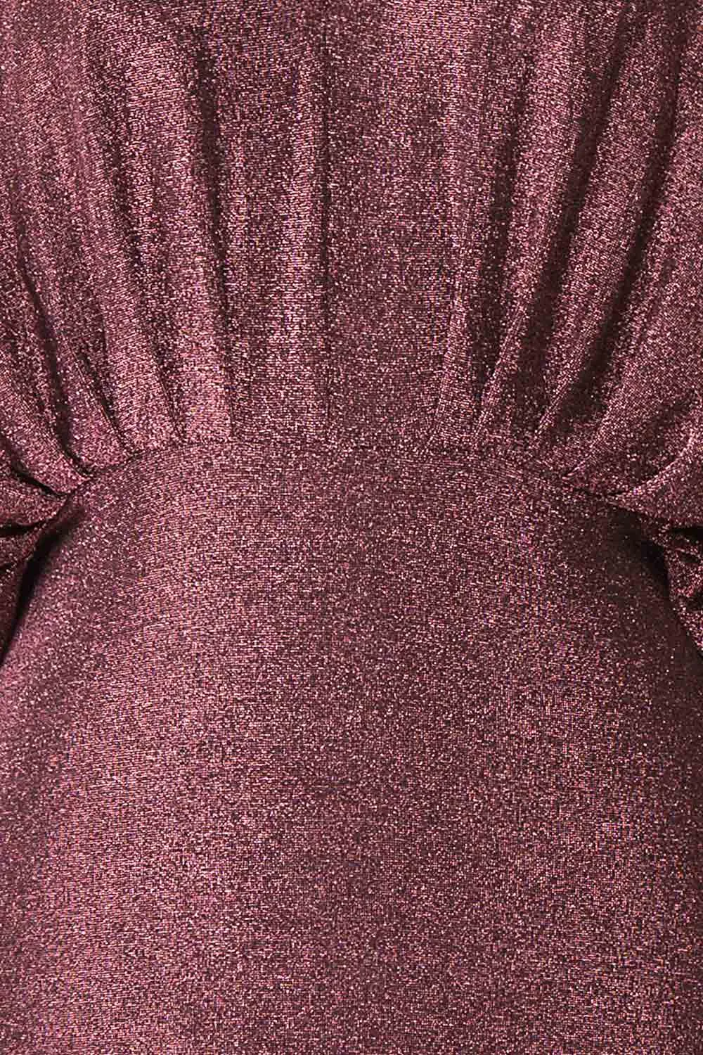 Isuma | Shimmery Midi Dress w/ Short Batwing Sleeves