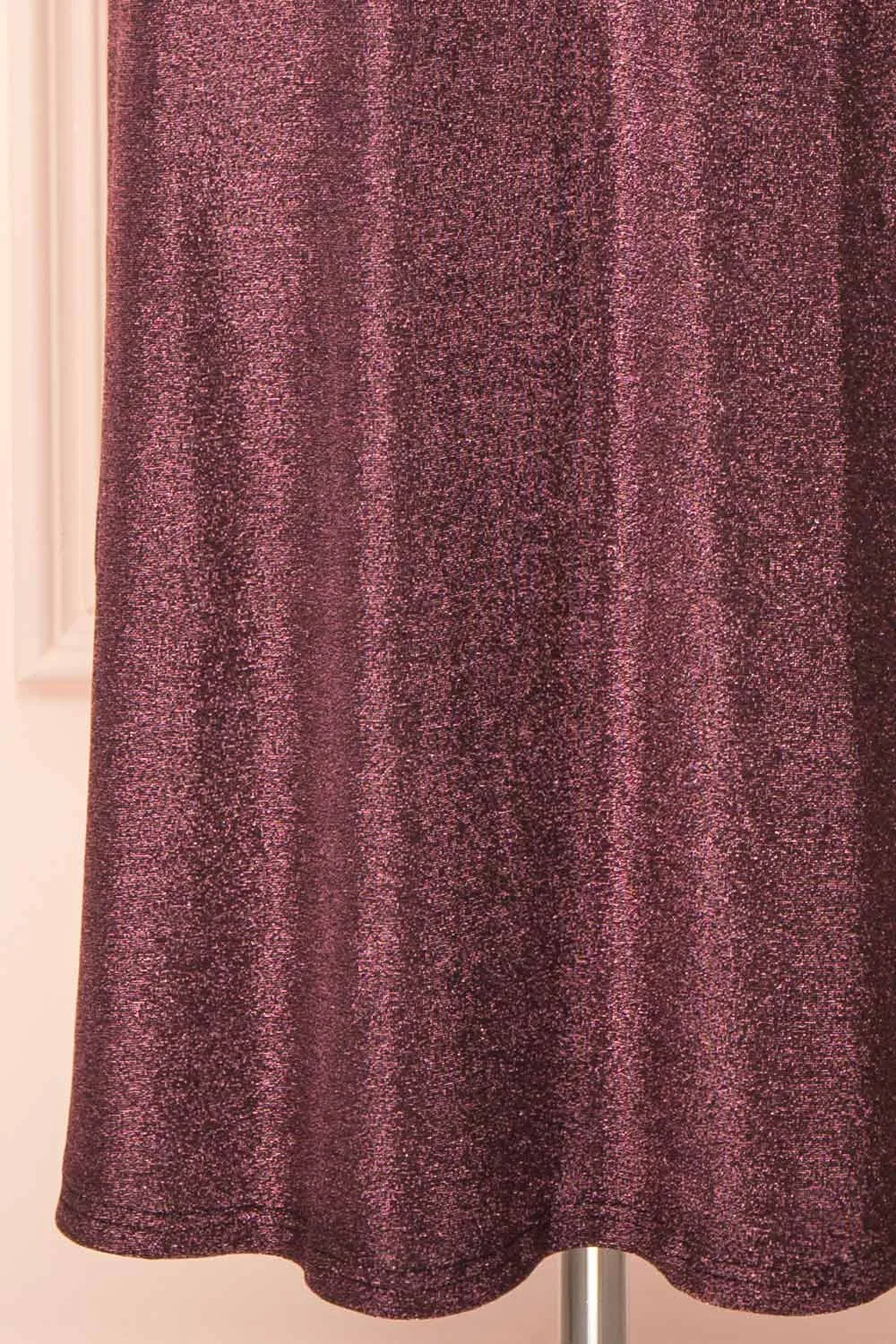 Isuma | Shimmery Midi Dress w/ Short Batwing Sleeves