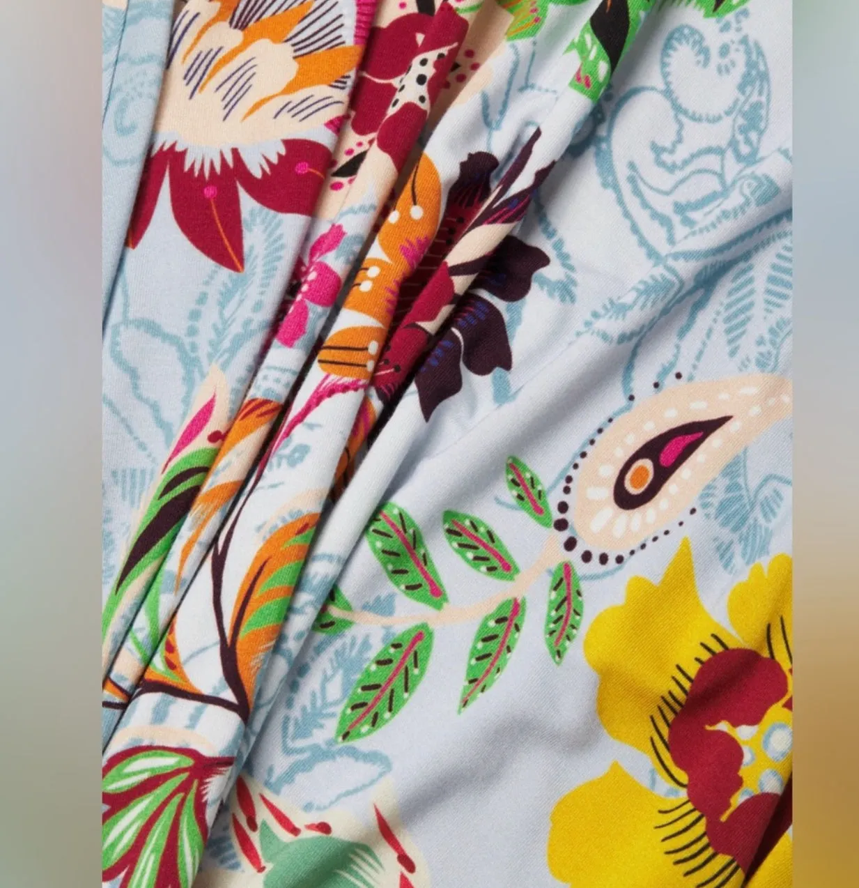 Johnny Was Rainbow Floral Drape Tunic Size XLarge