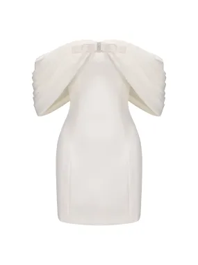 Kate Bow Dress (White)