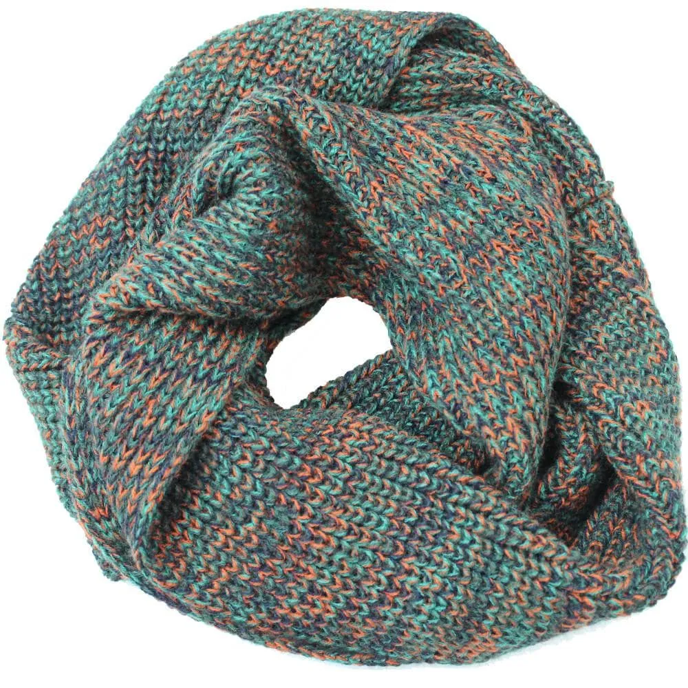 Marled Yarn Snood - Green