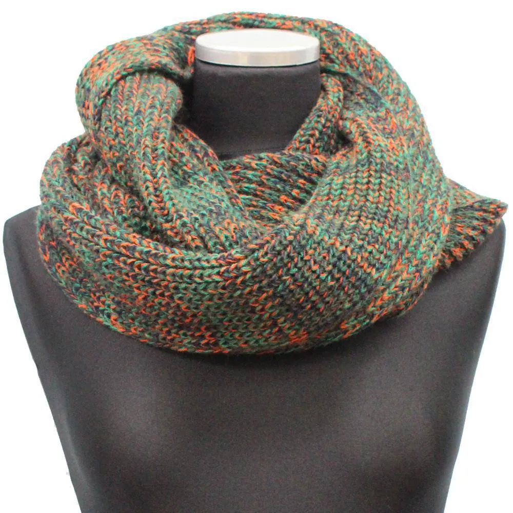 Marled Yarn Snood - Green