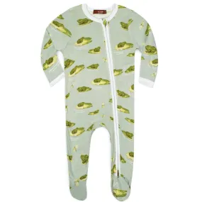 Milkbarn Leapfrog Zipper Footed Romper