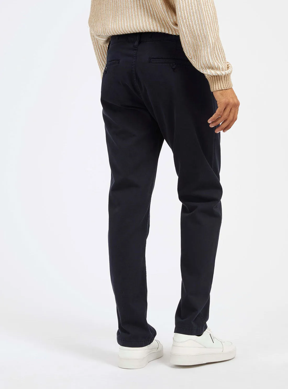 Navy Mid-Rise Angels Chino Pants