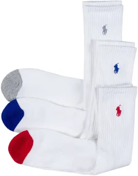 Polo Ralph Lauren Men's 6-Pack Arch Support Crew Socks