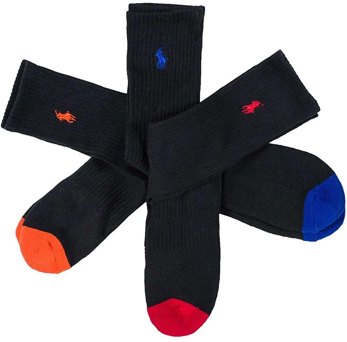 Polo Ralph Lauren Men's 6-Pack Arch Support Crew Socks