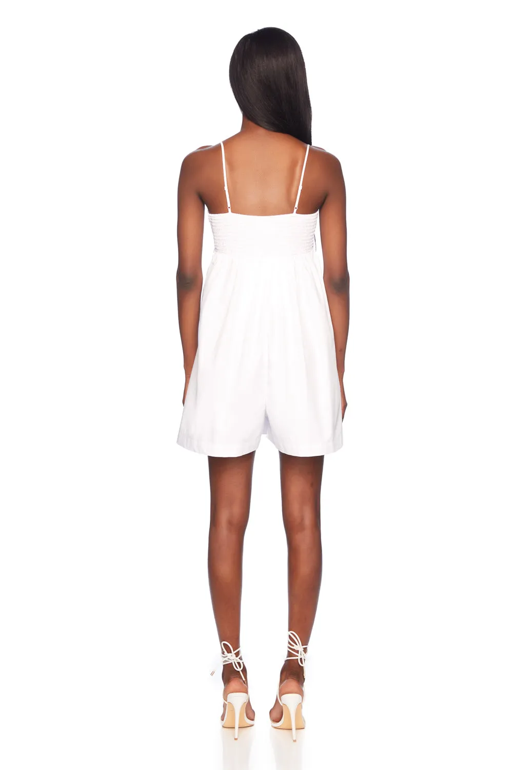 poplin string romper
