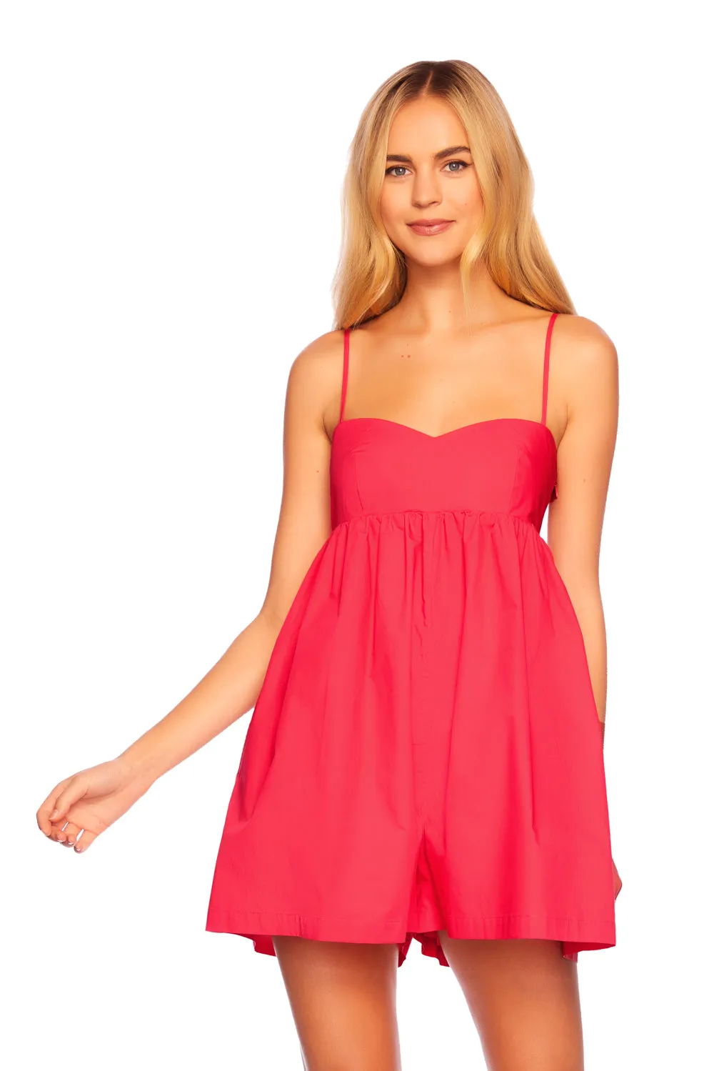 poplin string romper