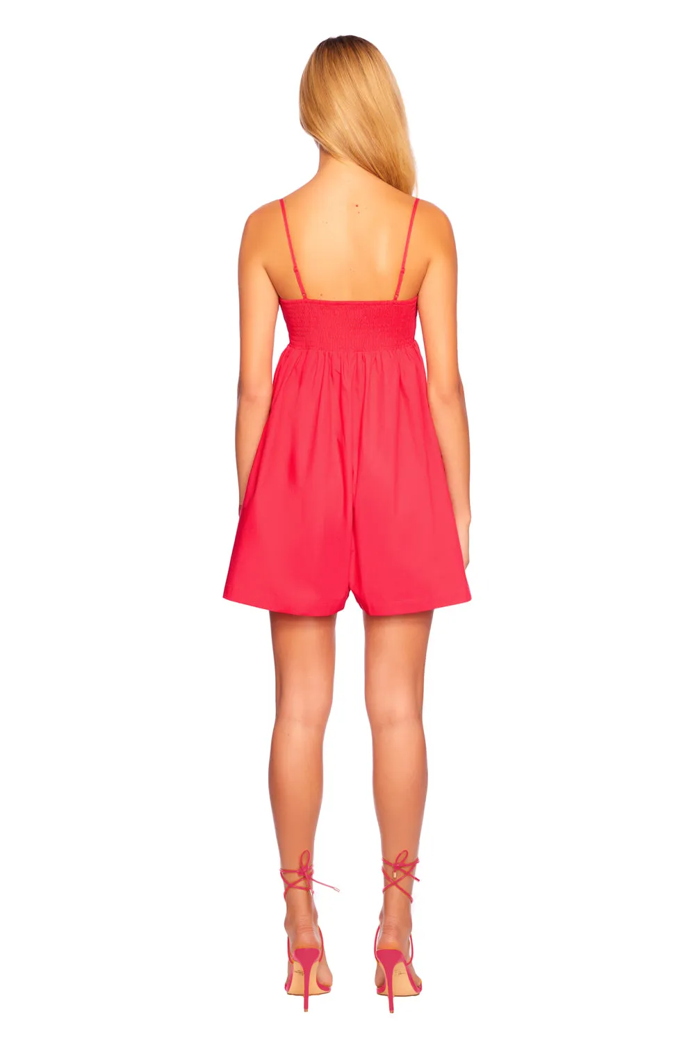 poplin string romper