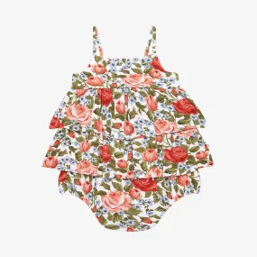 Posh Peanut Alma Basic Ruffled Spaghetti Romper