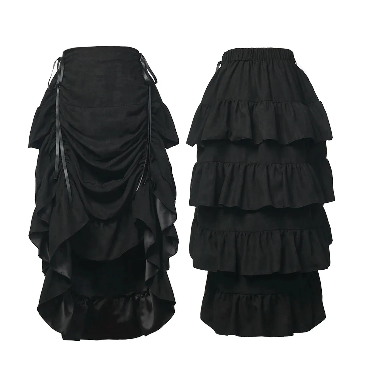 Renaissance Fair Ready: High-Low Pirate Skirt for Timeless Elegance