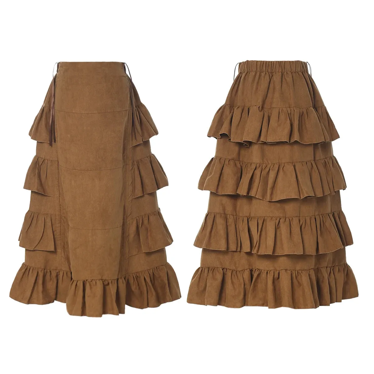 Renaissance Fair Ready: High-Low Pirate Skirt for Timeless Elegance