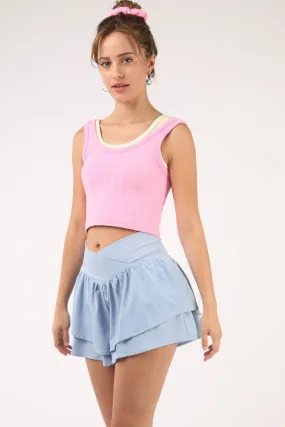 Sky V-Waist Layered Active Shorts (Online Only)