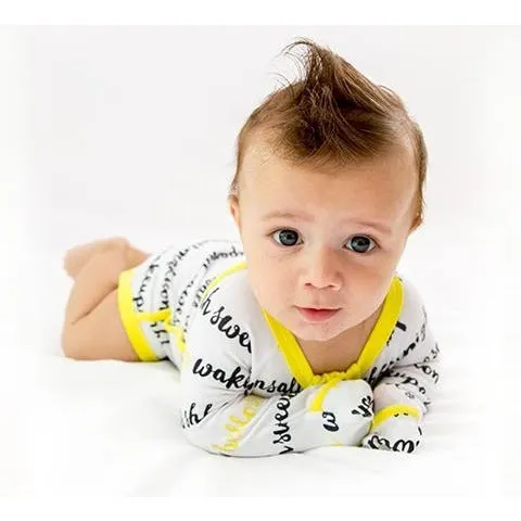 Sleepy Bub Romper Swaddle - Hello Sleep Yellow