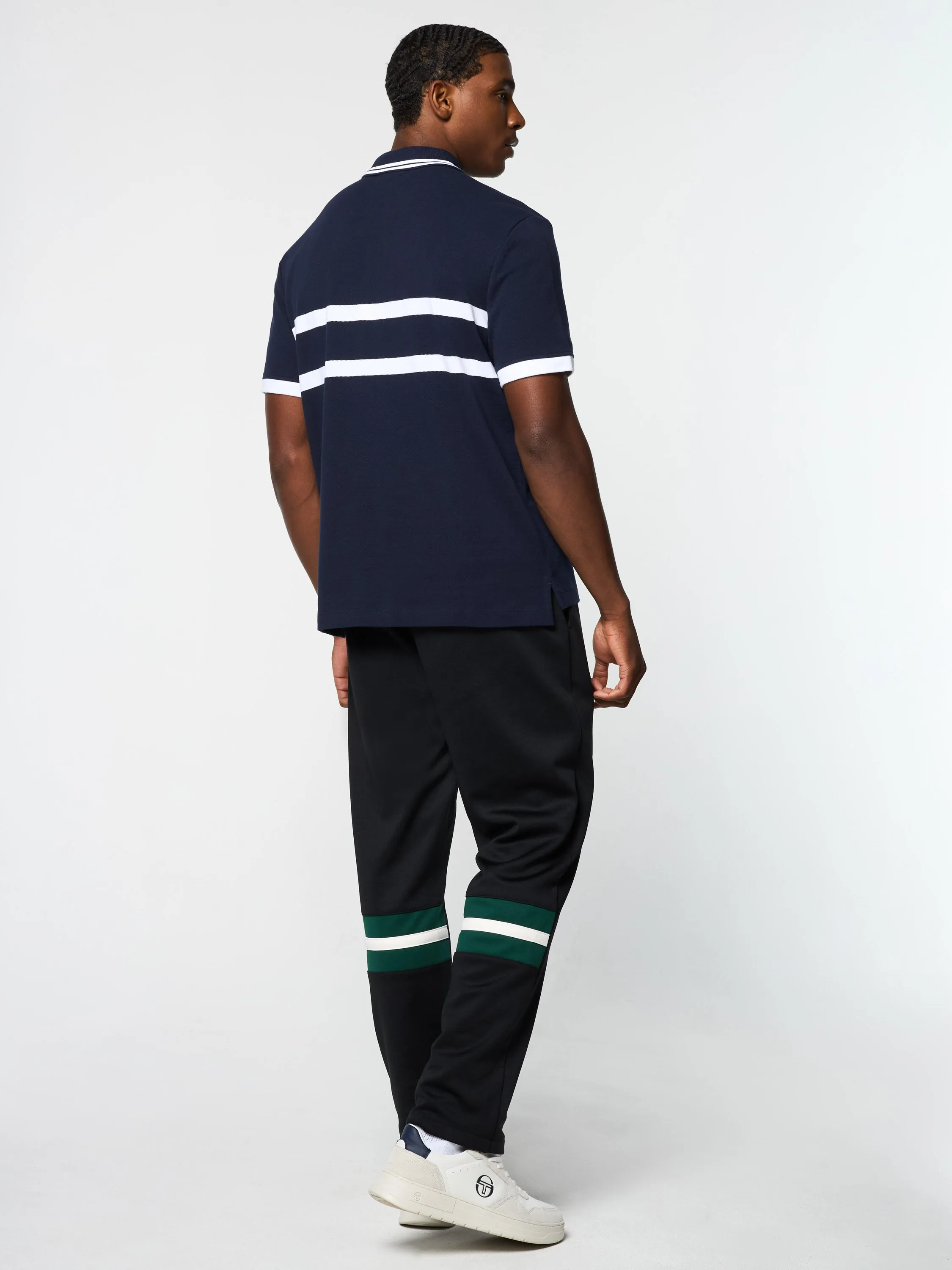 Vieste Stripe Polo- Maritime Blue