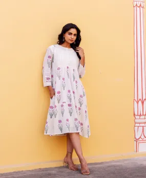 Zanisha Block Printed Cotton Dress